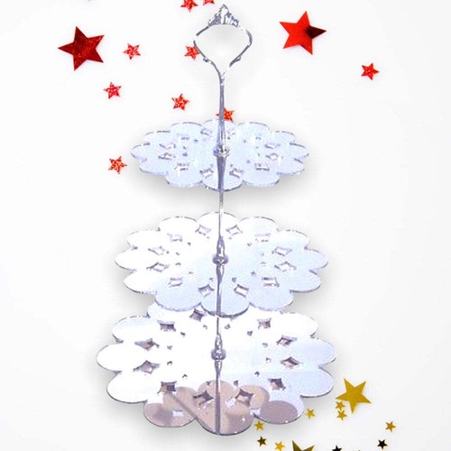 Three tier doily cake stands - tier,