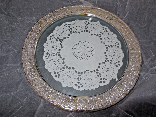 Nos silver plated cake - nos,